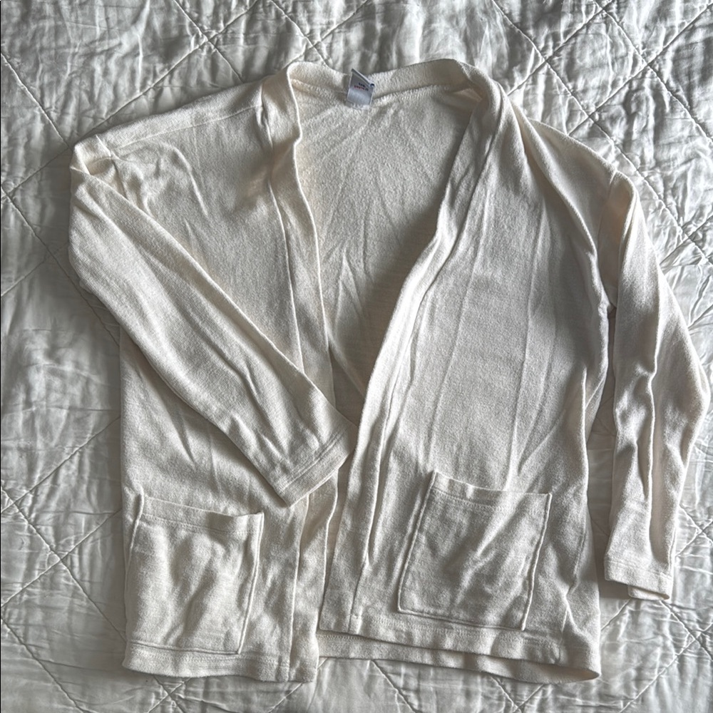 Old Navy Cream Open-Front Cardigan
